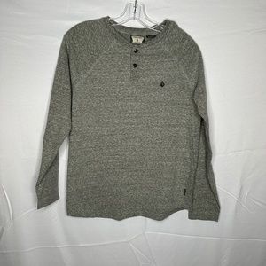Volcom Grey Long Sleeve Henley